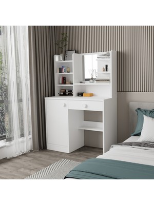 EVDEMO Orkide Makyaj Masası Beyaz