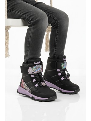 Ayakmod Siyah Içi Kürklü Soğağa Dirençli Kaymaz Kız Çocuk Bot 999 F