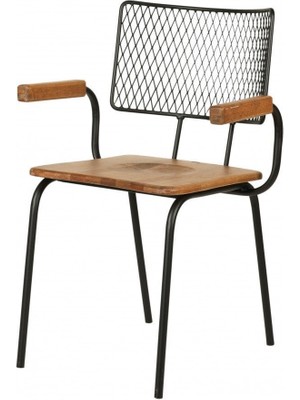 VRL Mobilya Brooklyn Metal Kollu Mutfak Cafe Sandalyesi