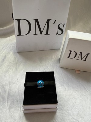DMs Silver Deniz Kabarcıkları ve Dalgaları Ahtapot Gümüş Charm'ı