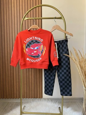 Miniko Kids Lucco Erkek Çocuk Şimşek Modelli 3 Iplik Şardonsuz Eşofman Takımı