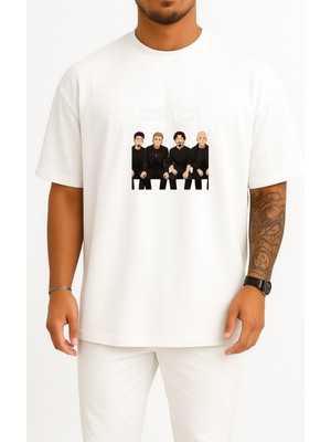Bahriyeli Collection Oversize Nickelback Göğüs Baskılı Unisex T-Shirt