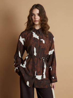 Lc Waikiki Yeni Sezon Batik Desenli Kadın Gömlek Tunik