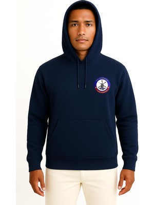 Bahriyeli Collection Kapüşonlu Tcg Gaziantep - Daima Muzaffer Cep ve Sırt Baskılı Unisex Sweatshirt