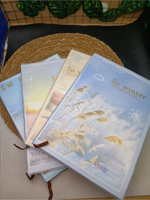 Meyra Accessories Manzara Temalı Büyük Boy Kendinden Şeffaf Kılıflı Defter 1ADET