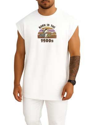 Bahriyeli Collection Oversize Born In The 1900S Göğüs Baskılı Atlet