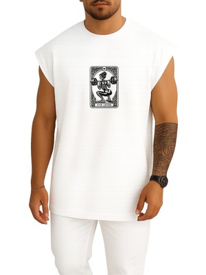 Bahriyeli Collection Oversize Gym Lover Squat Girl Gym Fitness Göğüs Baskılı Atlet