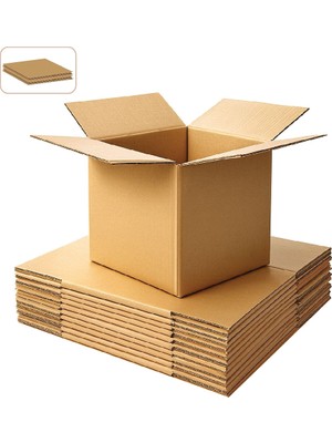 PackMai 30X30X30 10ADET 1.kalite 6mm Kalın Boş Karton Koli-Kutu (Küçük Eşya-Ev Taşıma-Çeyiz-Depolama-Nakliye)
