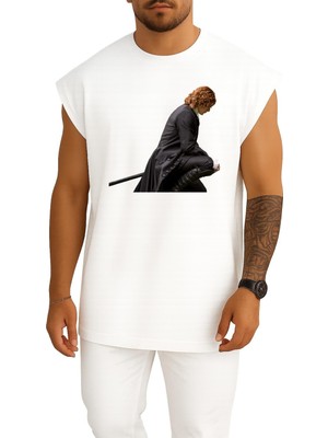 Bahriyeli Collection Oversize Jamie Fraser Outlander Göğüs Baskılı Atlet