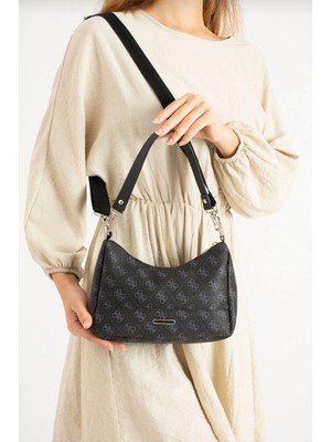 My Vintage Kadın Baget Desenli Kolon Uzun Askılı Çanta