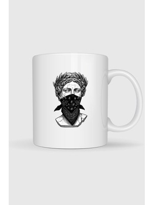 Bahriyeli Collection  Mitolojik Yunan Tanrısı Baskılı Kupa Bardak