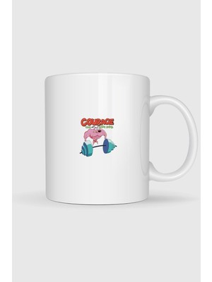Bahriyeli Collection  Cesaret Gym Köpeği - Fitness Baskılı Kupa Bardak