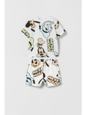 Leona Luxe  Disney  Baskılı Şortlu Takım