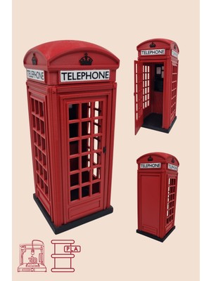 HayalEtGelsin3D Telefon Kulübesi Dekoratif Maket - 3D Baskı