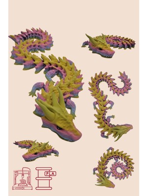 HayalEtGelsin3D Esnek Hareketli 3D Baskı Ejderha