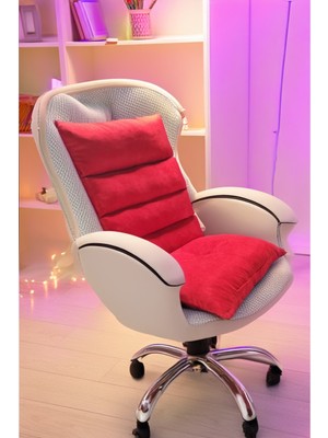 Özbience Kırmızı Renk Ortopedik Ofis ve Misafir Koltuğu Minderi