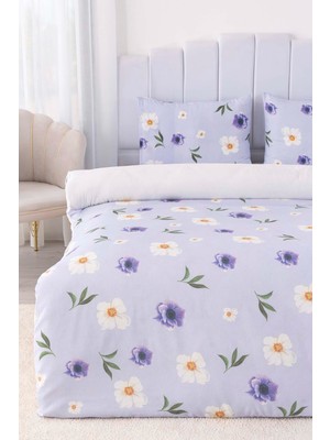 Zethome Çift Kişilik Nevresim Takımı Pamuklu Desenli Kır Çiçekleri 200X215 cm