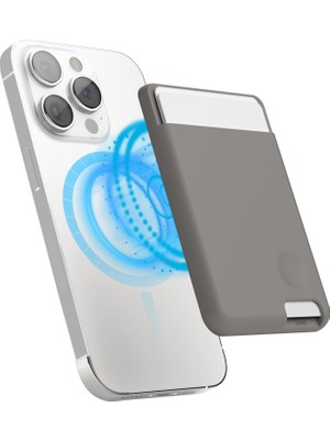 Elago iPhone Manyetik Kart Tutucu – Magsafe Uyumlu 2 Kart Kapasiteli Ince Telefon Cüzdanı Orta Gri