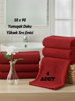 Embays Pamuklu Havlu (4 Adet ) (50 x 90 cm ) Berber Havlusu,, El Yüz Havlusu, Kuaför Havlusu, Sporcu Havlusu