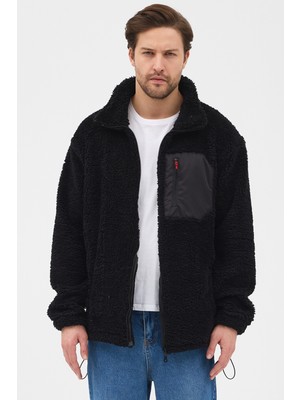 Erkek Peluş Oversize 5 Cepli Sweatshirt