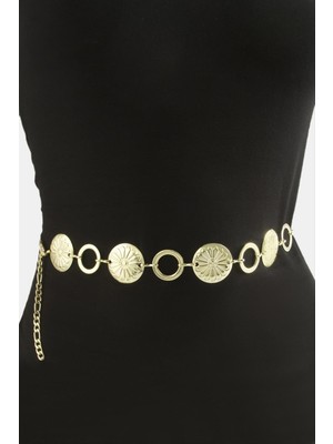 Çiçek Metal Zincir Kemer