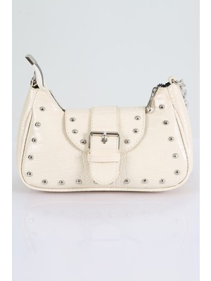 My Vintage Bony Zımbalı Timsah Desenli Kol Çantası