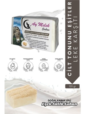AYMELEK Sabun Doğal Kabak Lifli Eşek Sütü Özlü Sabunu