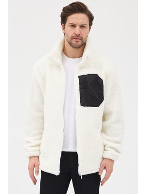 Erkek Peluş Oversize 5 Cepli Sweatshirt