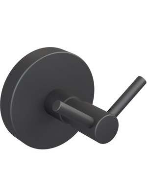 Conta Mat Siyah Paslanmaz Pirinç Çiftli Askı – Duvara Monte Banyo Askılığı | Havlu, Bornoz & Aksesuar Askısı