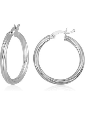 Özcömert Silver Gümüş 3 mm Burgu Şarnel Küpe