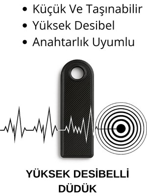 Karerca 2 Adet Acil Durum Deprem Düdüğü Kompakt Yüksek Desibelli