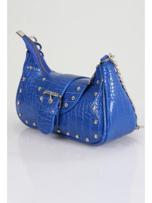 My Vintage Bony Zımbalı Timsah Desenli Kol Çantası