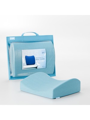 Özbience Konforlu Visco Bel Destek Yastığı, Ortopedik, 40X34X12, Açık Mavi