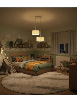 bebekokusu Salon , Oturma Odası ve Mutfak Için Modern Beyaz Lüks 2'li Sarkıt Avize ( Lamba Hediyemizdir. )