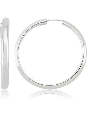 Özcömert Silver Gümüş Halka Küpe