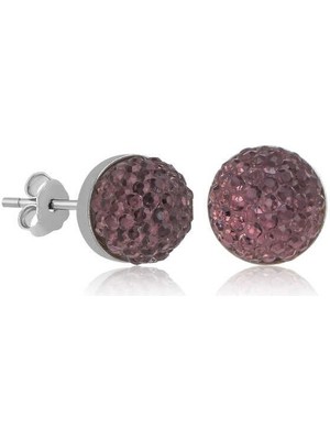 Özcömert Silver Gümüş Kristal Çivili Kadın Küpe