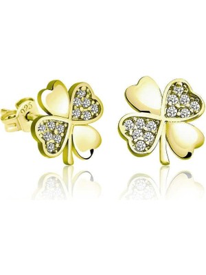 Özcömert Silver Gümüş Yonca Kadın Küpe