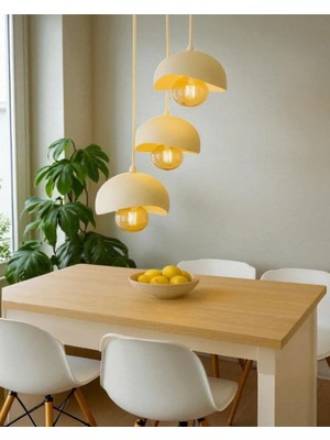 bebekokusu Beton Görünümlü Toz Tutmayan , Bio Yapı , Loft Iskandinav Bohem 3'lü Avize ( Ampul Hediyemizdir. )