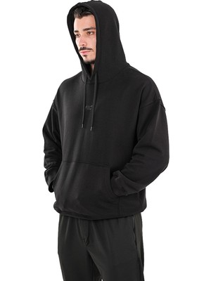 Musclecloth Elite Oversize Kapüşonlu Sweatshirt Siyah