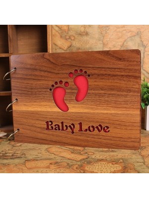 MUHTELİFİÇGİYİM Dekoratif Ahşap Baby Love Albüm