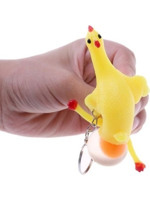 MUHTELİFİÇGİYİM Squishy Yumurtlayan Tavuk Anahtarlık