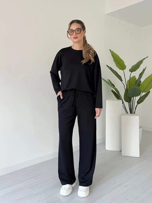 Evyora Kollu Modal Takım Siyah