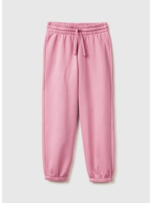 Benetton Lastikli Paça Gül Kurusu Kız Çocuk Eşofman Altı 39M2CF05I