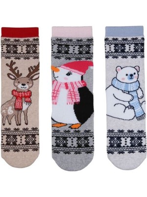 Bross Geyik ,penguen, Ayı Havlu Kız Çocuk 3lü Soket ONL.02710
