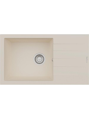 Real Stone P010 Assos 76 Xl Krem Granit Mutfak Eviyesi 76×43.5 cm