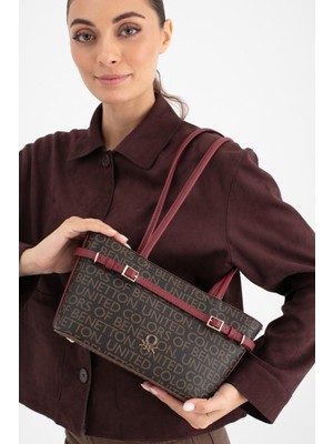 Benetton Kadın Kol Çantası BNT1663 Kahve Bordo