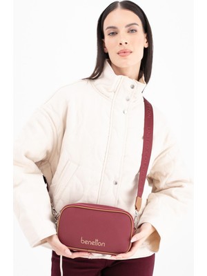 Benetton Kadın Kol Çantası BNT1682 Bordo Camel