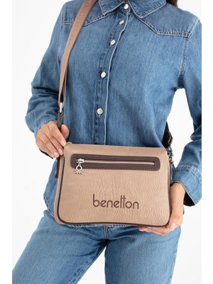 Benetton Kadın Çapraz Çanta BNT1662 Vizon Kahve