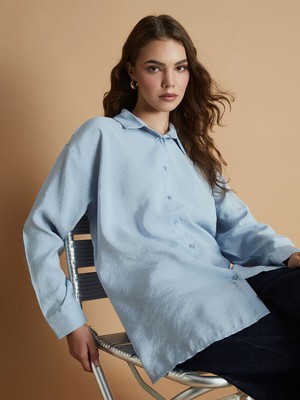Lc Waikiki Yeni Sezon Oversize Modal Karışımlı Kadın Gömlek Tunik