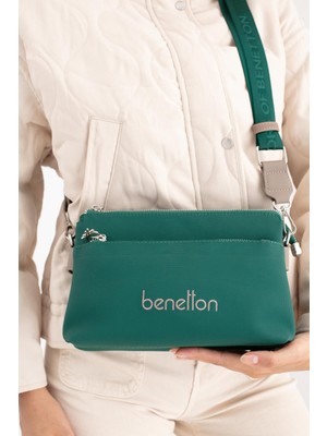 Benetton Kadın Çapraz Çanta BNT1667 Zümrüt Koyu Taş